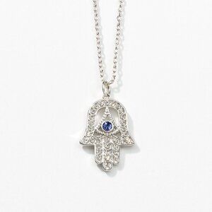 Hamsa Necklace ~ Touchstone Crystal by Swarovski